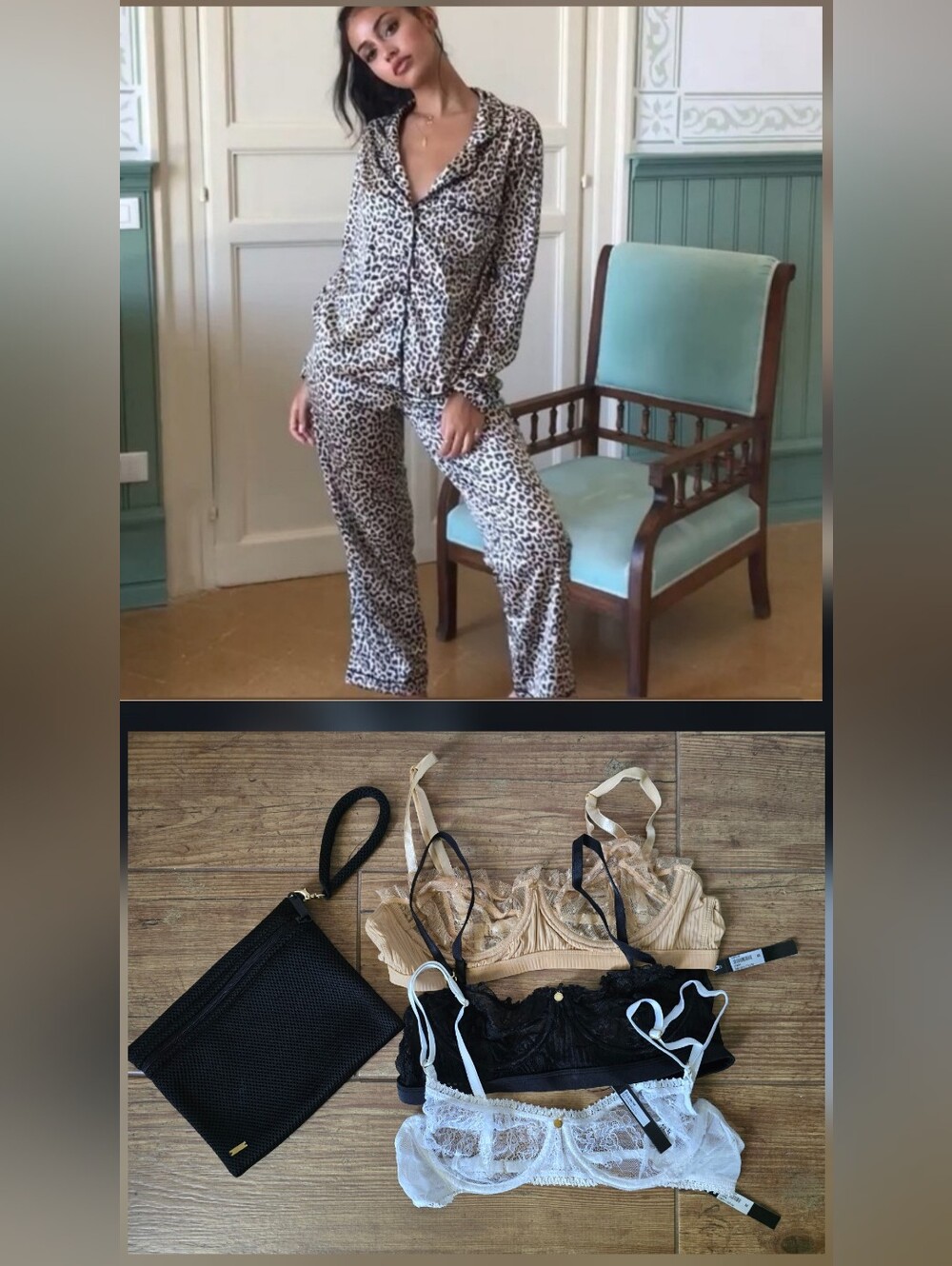 Gooseberry Intimates Pajamas & 3 Bralette BUNDLE